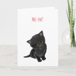 Tarjeta El gatito negro consigue una buena carta