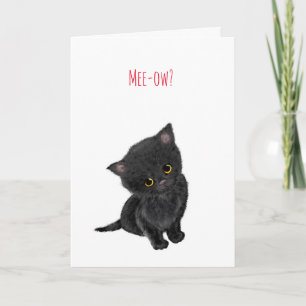 Tarjeta El gatito negro consigue una buena carta