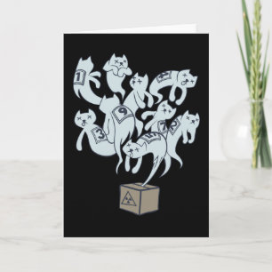 Tarjeta El gato 9 de Schrödinger vive
