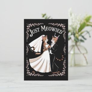 Tarjeta El gato Boda real es gracioso solo las parejas cas