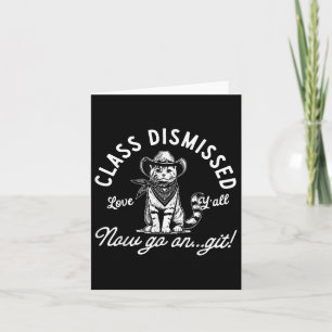 Tarjeta El Gato De Cowboy Despedido Ahora Va En Git El Últ