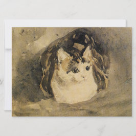 Tarjeta El gato (de Gwen John)
