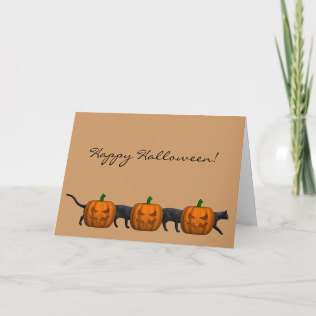 Tarjeta El gato de Halloween más largo del mundo (Anverso)