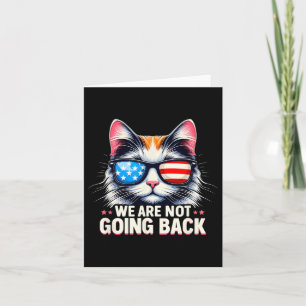 Tarjeta El gato de la bandera de Estados Unidos del Día de