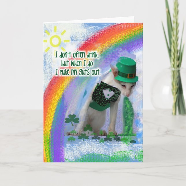 Tarjeta El gato de San Patricio (Anverso)