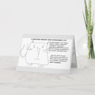 Tarjeta El gato de Schrodinger: Navidad políticamente corr