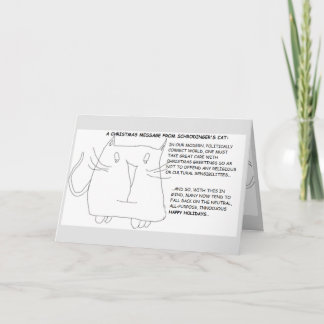 Tarjeta El gato de Schrodinger: Navidad políticamente corr