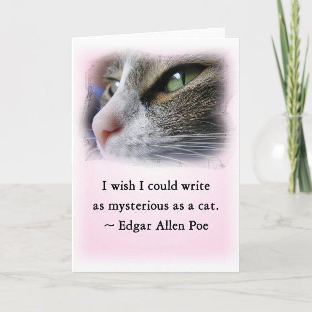 Tarjeta El gato del Poe (Anverso)