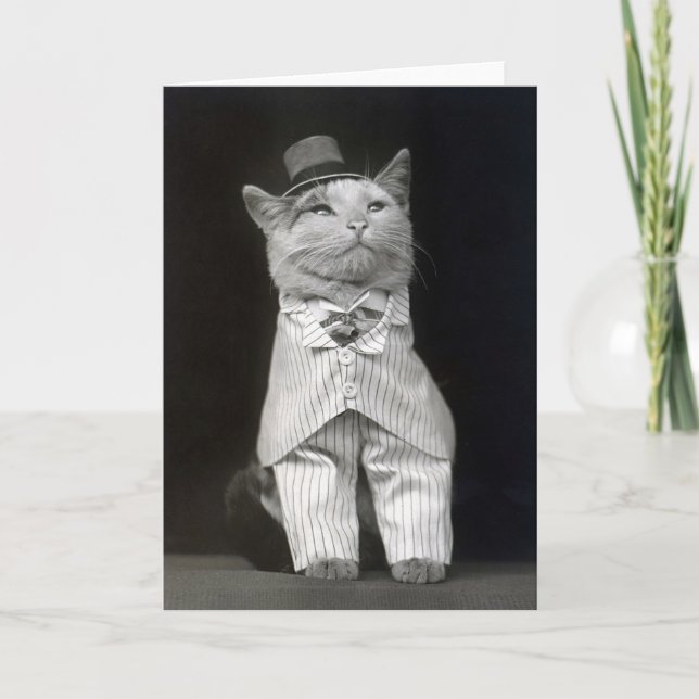 Tarjeta El gato elegante, 1906 (Anverso)