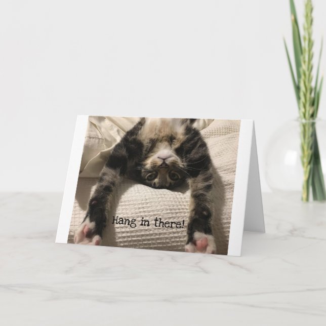 Tarjeta El gato Henry se pone bien pronto aliento o compas (Anverso)