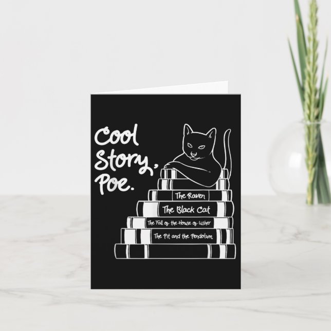 Tarjeta El gato negro Edgar Allan Poe (Anverso)