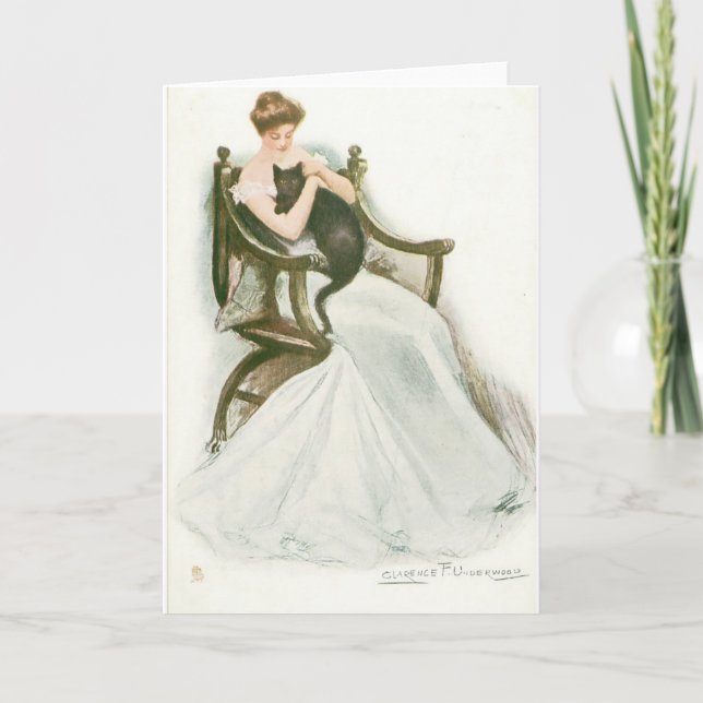 Tarjeta El gato negro es una bruja (Anverso)