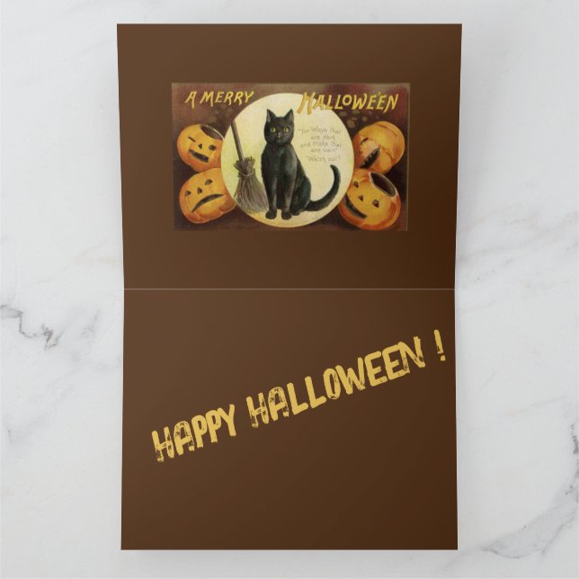 Tarjeta El gato negro y las calabazas de la vagina de Hall (Interior)
