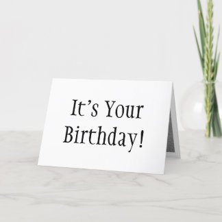 Tarjeta El gato no cuida que es su cumpleaños (limpio)