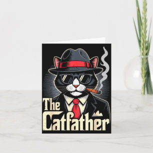 Tarjeta El gato padre gato de esmoquin papá feliz día del 