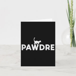 Tarjeta El gato Pawdre Papá Cute El Pie Papá El Padre Día 