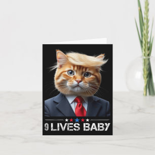 Tarjeta El gato Trump 9 vive a un bebé