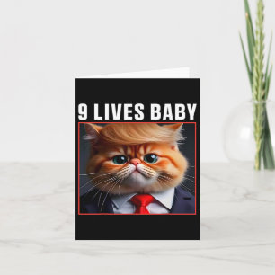 Tarjeta El gato Trump 9 vive un voto gracioso para los gat