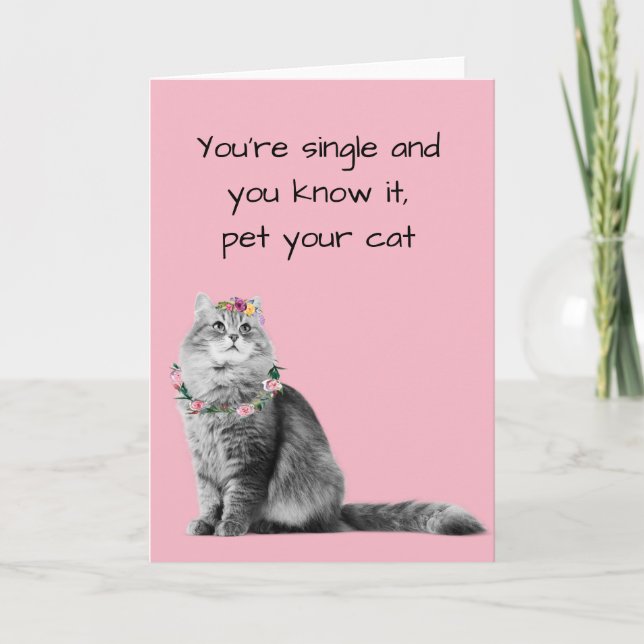 Tarjeta El gato único El día de San Valentín Lover Funny (Anverso)