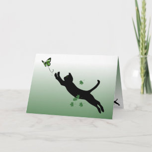 Tarjeta El gato y la mariposa