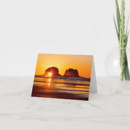 Tarjeta El gemelo oscila la puesta del sol Notecard