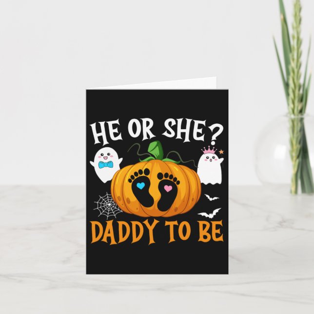 Tarjeta El Género De Halloween Revela Que Él O Ella Papi D (Anverso)