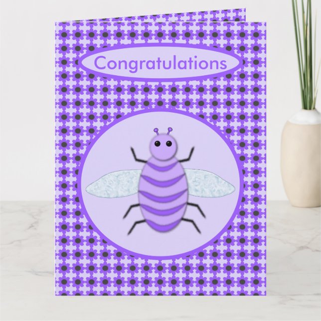 Tarjeta El género de la abeja púrpura cuta revela neutrali (Anverso)