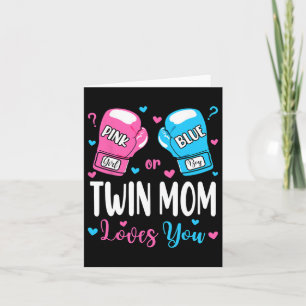 Tarjeta El Género Revela Que Mamá Gemela Rosa O Azul Te Am