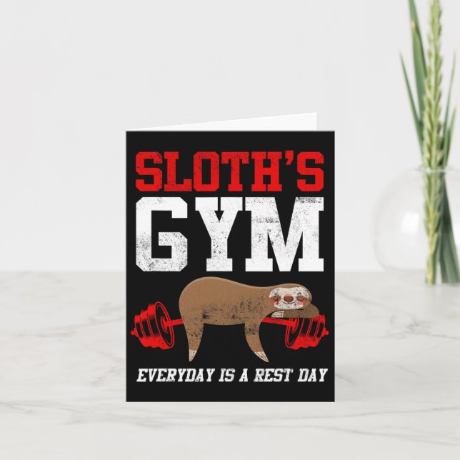 Tarjeta El gimnasio Fitness de Sloth todos los días es el  (Anverso)