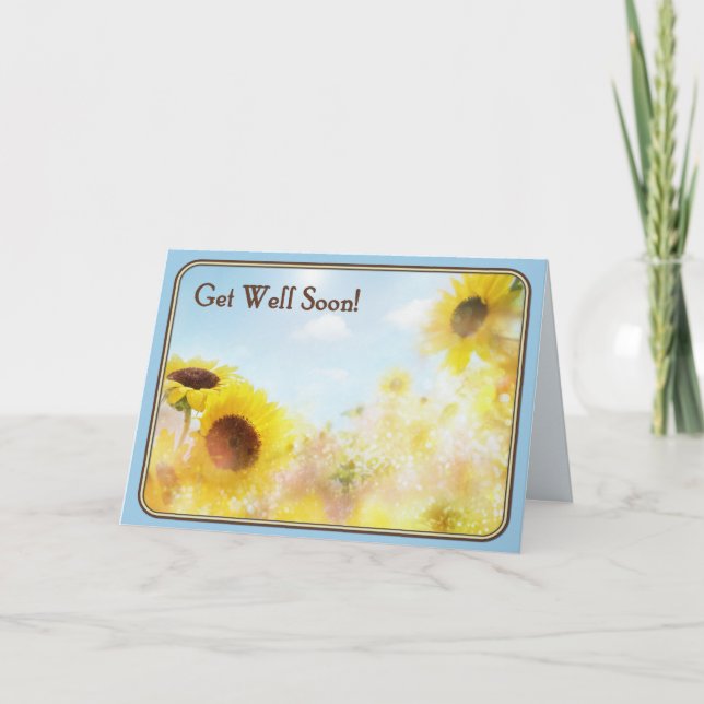 Tarjeta El girasol consigue deseos bien (Anverso)