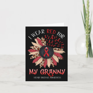 Tarjeta El Girasol I Usa Cinta Roja Granny Heart Disease A