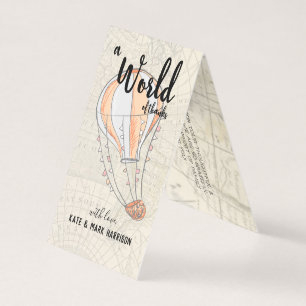 Tarjeta El globo Baby Shower el   del aire caliente le