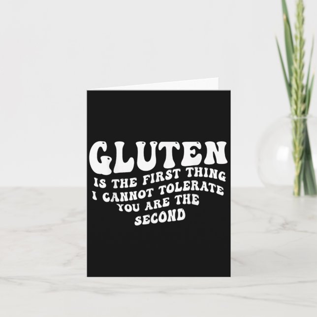 Tarjeta El gluten es lo primero que no tolero Groovy (Anverso)