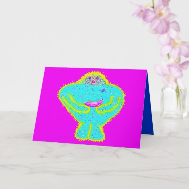 Tarjeta El Golem de Hanukkah Gelt (Orquídea)