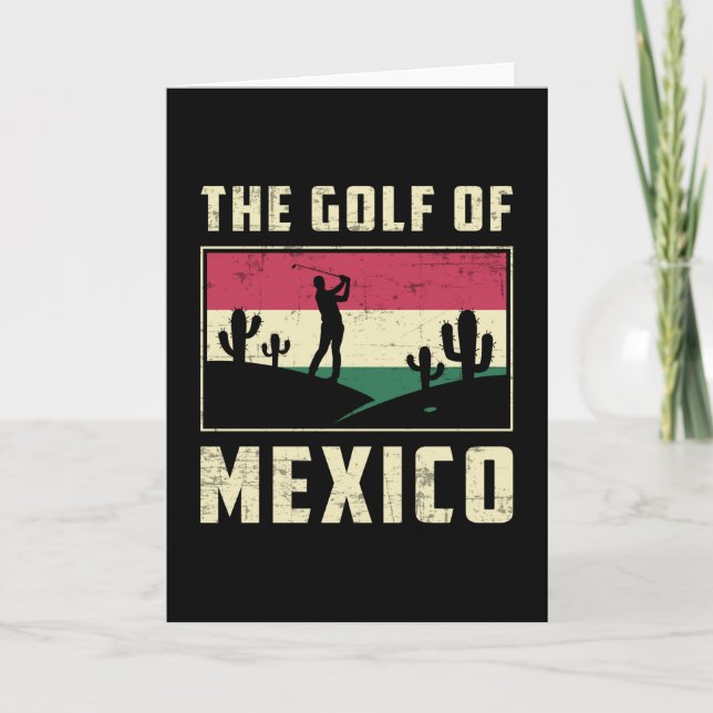 Tarjeta El Golf De Mexcico Golf Golf Golf Golfer Funny (Anverso)