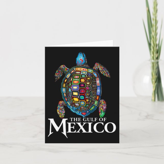 Tarjeta El golfo de la tortuga marina de México nunca olvi (Anverso)