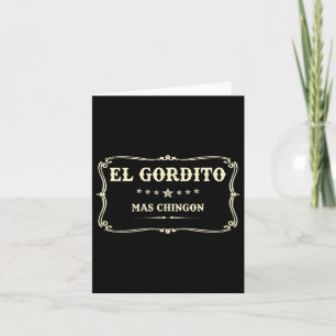 Tarjeta El Gordito Chingon Cinco De Mayo Mexicano 