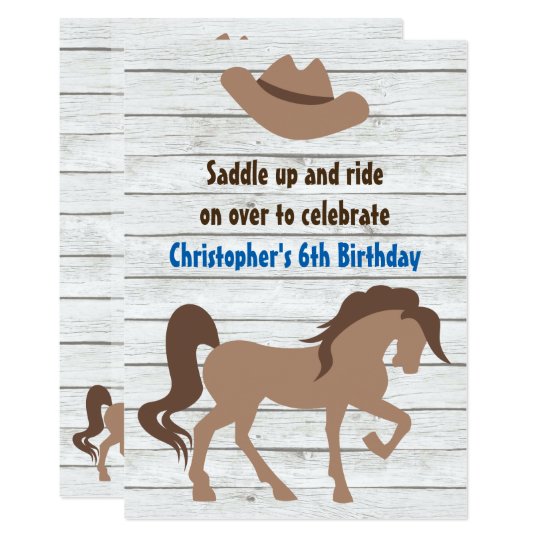 Tarjeta El gorra de vaquero, cumpleaños occidental del