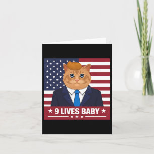 Tarjeta El gracioso gato Trump 9 vive un voto gracioso par