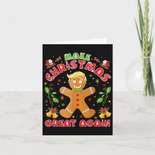 Tarjeta El gracioso hombre de Trump Gingerbread hace a los