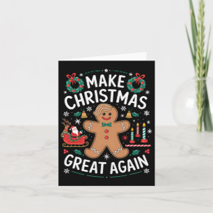Tarjeta El gracioso hombre de Trump Gingerbread hace a los