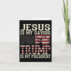 Tarjeta El gracioso Jesús Americano Es Mi Salvador Trump E