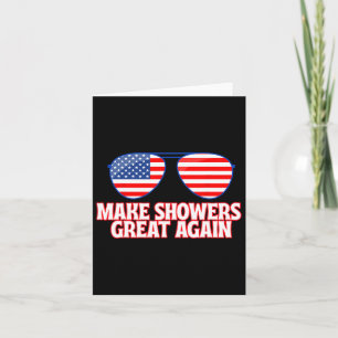 Tarjeta El gracioso meme de Trump America 2025 sobre ducha