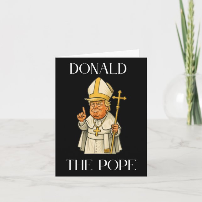 Tarjeta El gracioso Papa Donald Trump (Anverso)