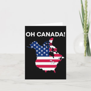 Tarjeta El gracioso presidente Donald Trump Oh Canadá Usa 