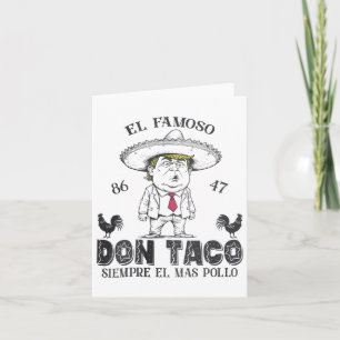 Tarjeta El gracioso taco anti Trump Don Taco no es tan sut