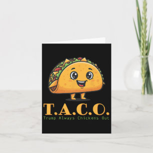 Tarjeta El gracioso Taco Trump siempre se ríe, vamos a Tri