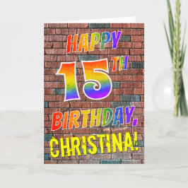 Tarjeta El graffiti inspiró el arcoiris con una apariencia