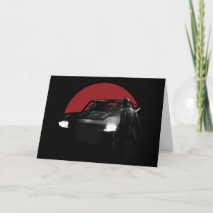 Tarjeta El gráfico Batman y Batmobile