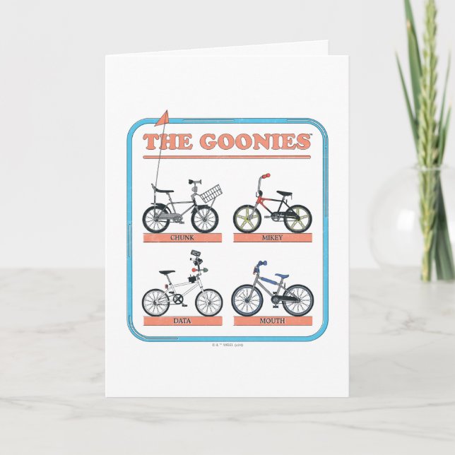 Tarjeta El gráfico de bicicletas de Goonies (Anverso)